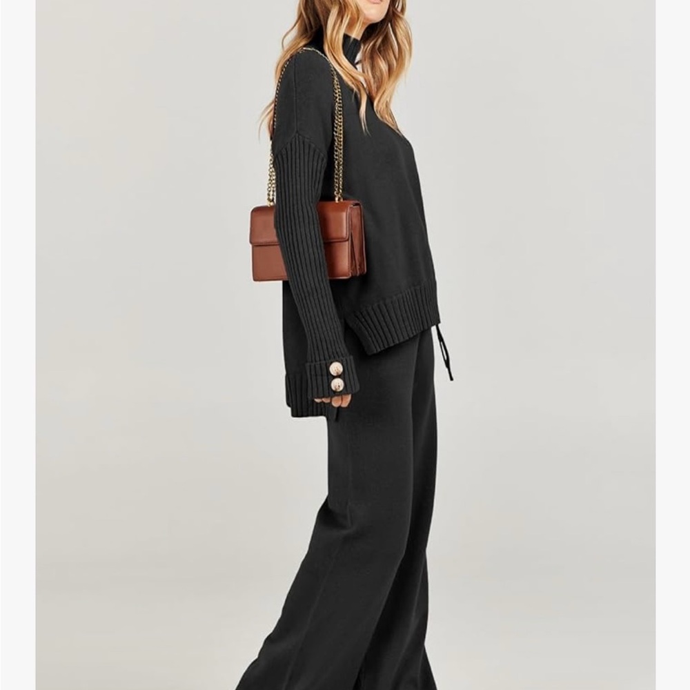 Caracilia 2 piece black sweater set NWOT